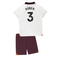 Manchester City Ruben Dias #3 Vonkajší Detský futbalový dres 2023-24 Krátky Rukáv (+ trenírky)